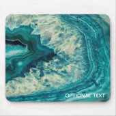 Aquamarin Geode Agate Crystal Benutzerdefinierter Mousepad (Vorne)
