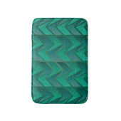Aquamarin geometrische Badematte (Vorderseite Vertikal)