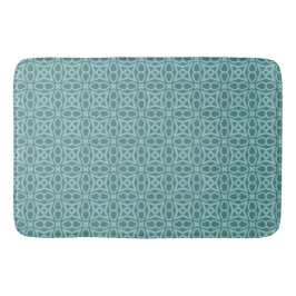 Aquamarin geometrische Muster Bath Mat Badematte