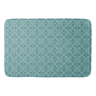 Aquamarin geometrische Muster Bath Mat Badematte