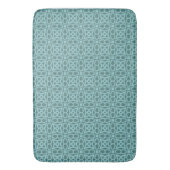 Aquamarin geometrische Muster Bath Mat Badematte (Vorderseite Vertikal)