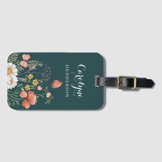 Aquamarin Gepäckanhänger (Vorderseite (Horizontal))