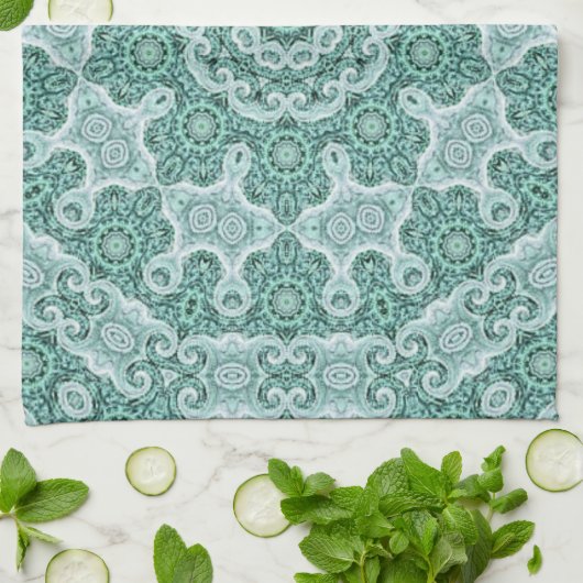 aquamarin geschirrtuch (Gefaltet)