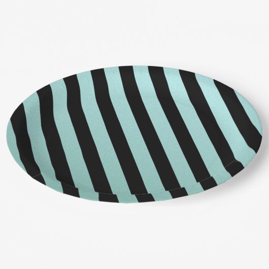 Aquamarin gestrichen pappteller (Schrägansicht)