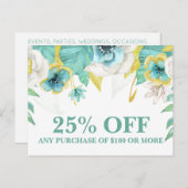 Aquamarin gestrichene Marketing Werbeaktionen Verk Postkarte (Vorne/Hinten)