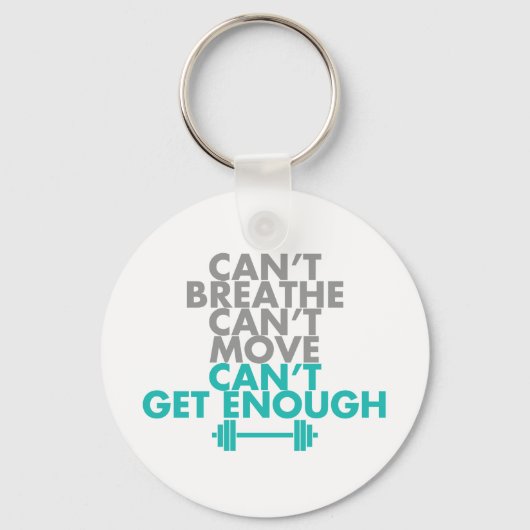 Aquamarin "Get Enough" Schlüsselanhänger (Vorderseite)