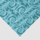 Aquamarin-GEWEBE-Wellen-PAPIER Seidenpapier (Ausschnitt)