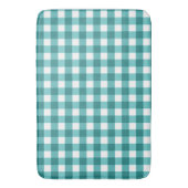 Aquamarin Gingham Badematte (Vorderseite Vertikal)