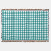 Aquamarin Gingham Decke (Vorderseite)