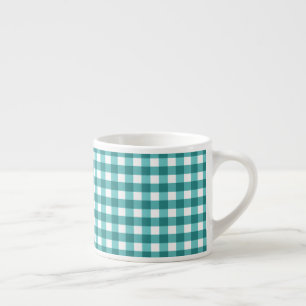 Aquamarin Gingham Espressotasse