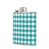 Aquamarin Gingham Flachmann (Links)