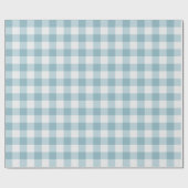Aquamarin Gingham Geschenkpapier (Flach)