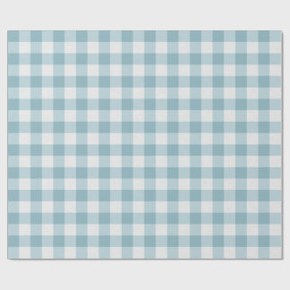 Aquamarin Gingham Geschenkpapier