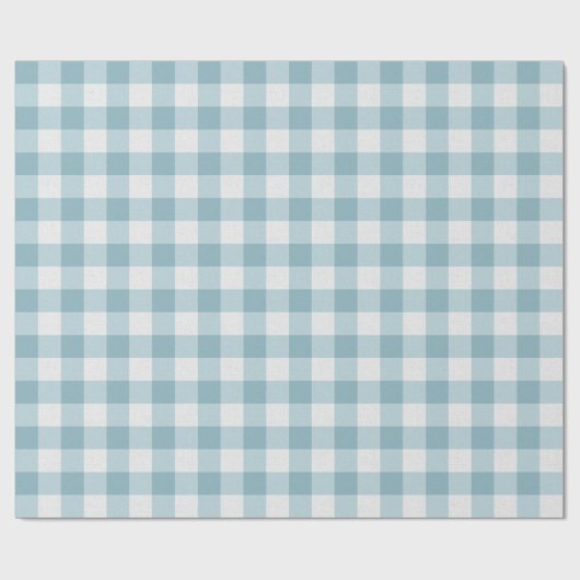 Aquamarin Gingham Geschenkpapier (Flach)