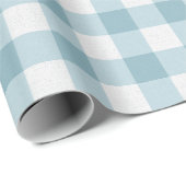 Aquamarin Gingham Geschenkpapier (Rolleneckpunkt)