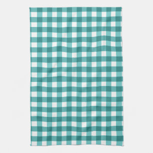 Aquamarin Gingham Geschirrtuch