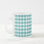 Aquamarin Gingham Mattglastasse (Links)