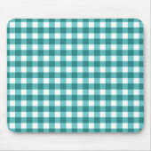 Aquamarin Gingham Mousepad (Vorne)