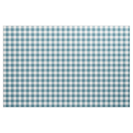 Aquamarin Gingham Pattern Fabric Stoff (Yard (91,4 cm))