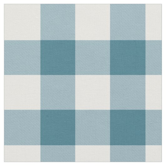 Aquamarin Gingham Pattern Fabric Stoff (Nahaufnahme)