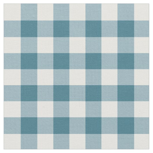 Aquamarin Gingham Pattern Fabric Stoff (Nahaufnahme)