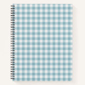 Aquamarin Gingham Stripe Kariert Notizblock (Vorderseite)