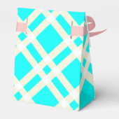 Aquamarin Gingham Zent Style Gevor Box Geschenkschachtel (Rückseite)