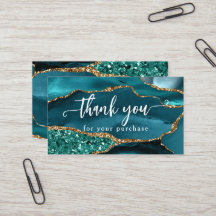 Aquamarin Glam Glitzer Agate Vielen Dank, dass Sie