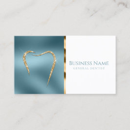 Aquamarin & Glitterie Gold Custom Dentist Business Visitenkarte