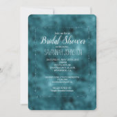 Aquamarin Glitz Glitzer Glam Brautparty Einladung (Vorderseite)