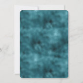 Aquamarin Glitz Glitzer Glam Einladung (Rückseite)