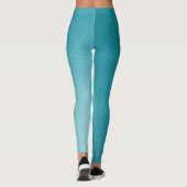Aquamarin Glitzer Glam Leggings (Rückseite)