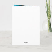 Aquamarin Gold Agate 16 . Geburtstag Happy Birthda Karte (Rückseite)