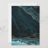 Aquamarin Gold Agate 40. Geburtstag Einladung (Rückseite)