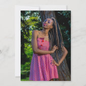 Aquamarin Gold Glitzer Agate Foto Abschluss Einladung (Rückseite)