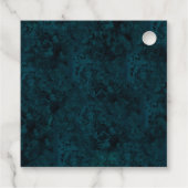 Aquamarin & Gold Glitzer Marble Agate Wedding Geschenkanhänger (Rückseite)