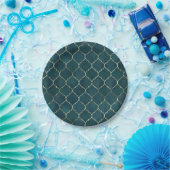 Aquamarin & Gold Luxury Paper Teller Extravagant P (Party)