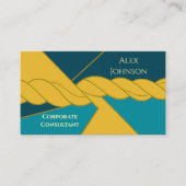 Aquamarin Gold Moderner Unternehmensberater Gold R Visitenkarte (Vorderseite)