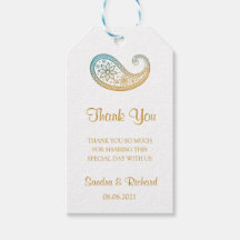 Aquamarin & Gold Paisley Indian Wedding Vielen Dan