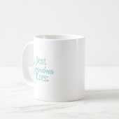Aquamarin & Gold Personalisiert Kaffeetasse (Vorderseite Links)