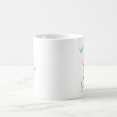 Aquamarin & Gold Personalisiert Kaffeetasse (Mittel)