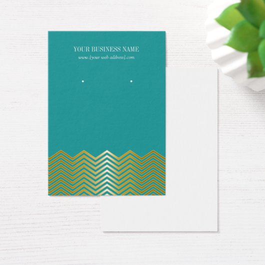 Aquamarin Gold Zickzack benutzerdefinierte Earring (Schreibtisch)