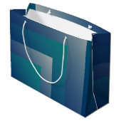 Aquamarin grau große geschenktüte (Rückseite Schrägansicht)