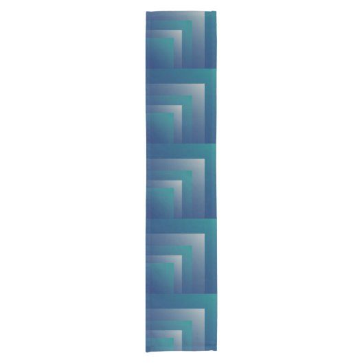 Aquamarin grau kurzer tischläufer (Vorderseite)