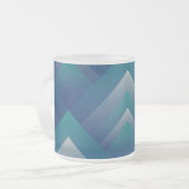 Aquamarin grau mattglastasse (Vorderseite Links)