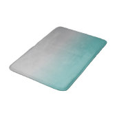 Aquamarin Grau Ombre Fading Badematte (Schrägansicht)