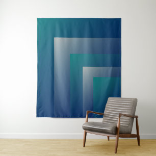 Aquamarin grau wandteppich