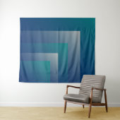 Aquamarin grau wandteppich (Beispiel (Horizontal))