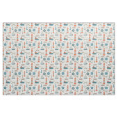 Aquamarin-graues, nautisches Muster Stoff (Yard (91,4 cm))