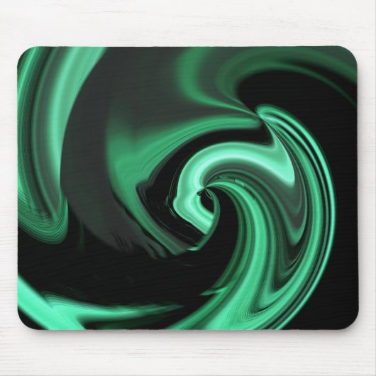 Aquamarin Green Abstrakt Heart Mousepad (Vorne)